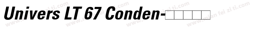 Univers LT 67 Conden字体转换